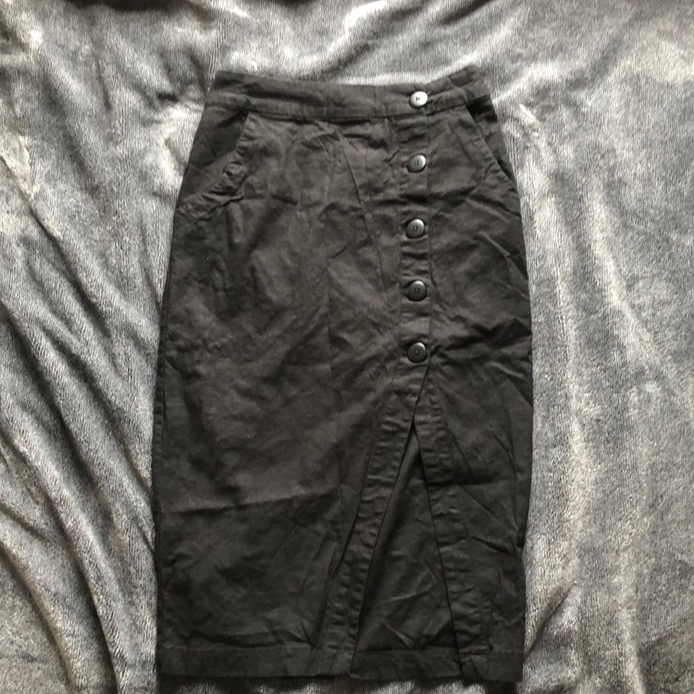 Linen Midi Skirt